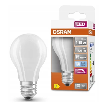 Світлодіодна лампочка з регулюванням яскравості RETROFIT A60 E27/11W/230V 4000K - Osram