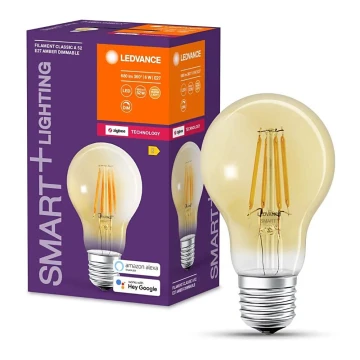 Світлодіодна лампочка з регулюванням яскравості SMART+ FILAMENT A55 E27/6W/230V 2400K - Ledvance