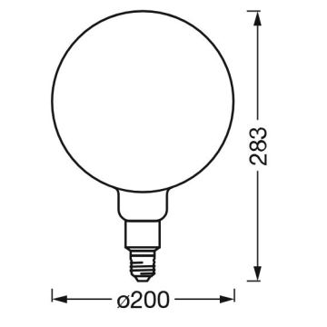 Світлодіодна лампочка з регулюванням яскравості SMART+ GLOBE G200 E27/6W/230V 2500K Wi-Fi - Ledvance