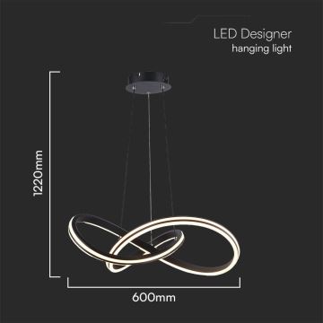 Світлодіодна підвісна люстра LED/40W/230V 3000/4000/6400K