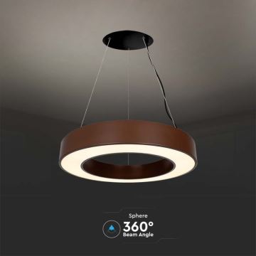 Світлодіодна підвісна люстра з регулюванням яскравості LED/50W/230V 4000K діаметр 60 см коричневий