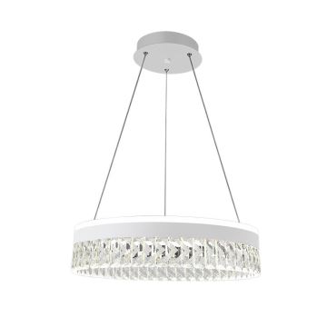 LED Підвісна кришталева люстра з регулюванням яскравості LED/90W/230V 3000-6500K білий + пульт дистанційного керування