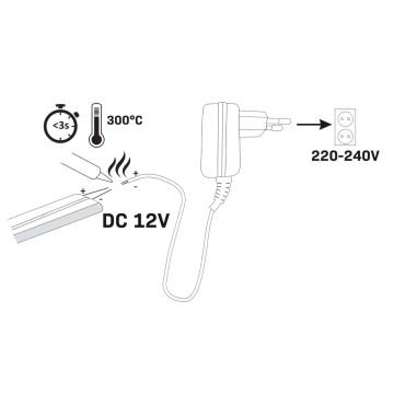 Світлодіодна стрічка NEON 2 m LED/17W/12V IP65 синя