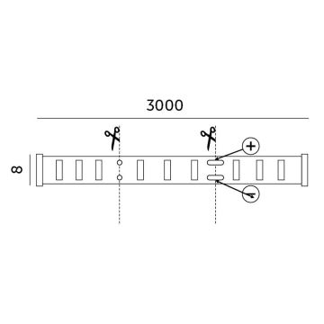 Світлодіодна стрічка з регулюванням яскравості LED/25W/230V 3 м 3000K