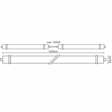 Світлодіодна технічна лампа з датчиком LED/40W/180-265V IP65 4000K