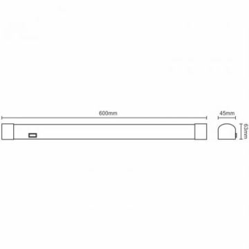 Світлодіодне кухонне освітлення під шафи LED/15W/230V 4000K IP44