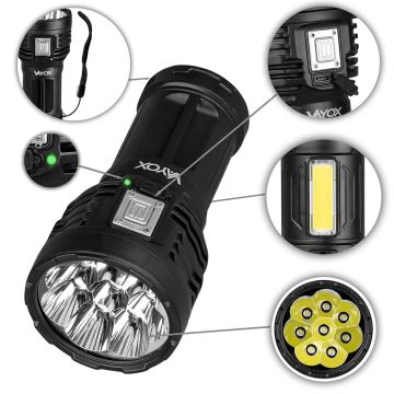 Акумуляторний LED ліхтарик з регулюванням яскравості LED/5V IPX4 600 lm 4 год 1200 mAh