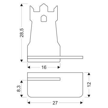 Світлодіодний дитячий настінний світильник з поличкою TOWER LED/4W/230V чорний/дерево