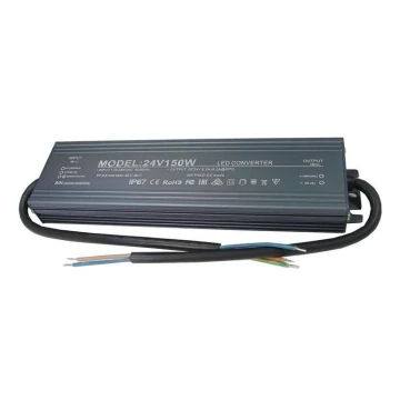 Світлодіодний електронний трансформатор 150W/24V IP67