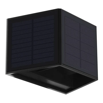 Світлодіодний настінний світильник на сонячній батареї WINGS LED/2W/3,2V 6000K IP54 чорний