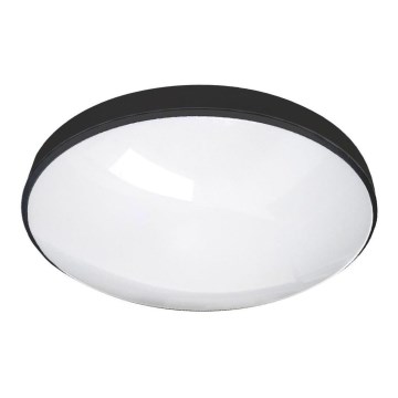 Світлодіодний стельовий світильник для ванної кімнати CIRCLE LED/12W/230V 4000K діаметр 25 см IP44 чорний