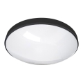 Світлодіодний стельовий світильник для ванної кімнати CIRCLE LED/18W/230V 4000K діаметр 30 см IP44 чорний