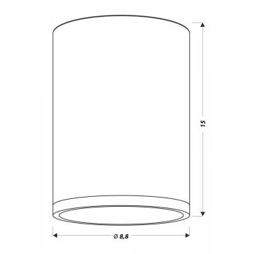 Світлодіодний стельовий світильник TUBA LED/9W/230V