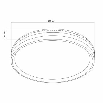 Стельовий LED світильник для ванної з регулюванням яскравості BARBARA LED/72W/230V 3000-6000K IP44 + пульт дистанційного керування