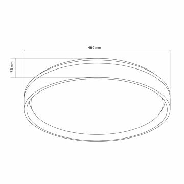 Стельовий LED світильник для ванної з регулюванням яскравості JADWIGA LED/72W/230V 3000-6000K IP44 + пульт дистанційного керування