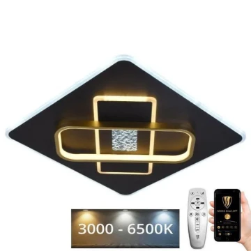 Світлодіодний стельовий світильник з регулюванням яскравості LED/90W/230V 3000-6500K чорний + пульт дистанційного керування