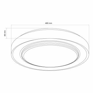 Стельовий LED світильник для ванної з регулюванням яскравості ZYGMUNT LED/72W/230V 3000-6000K IP44 + пульт дистанційного керування