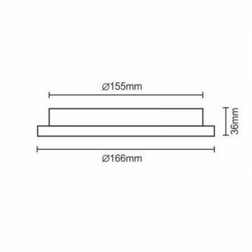 Світлодіодний вбудований світильник LED/12W/230V IP40