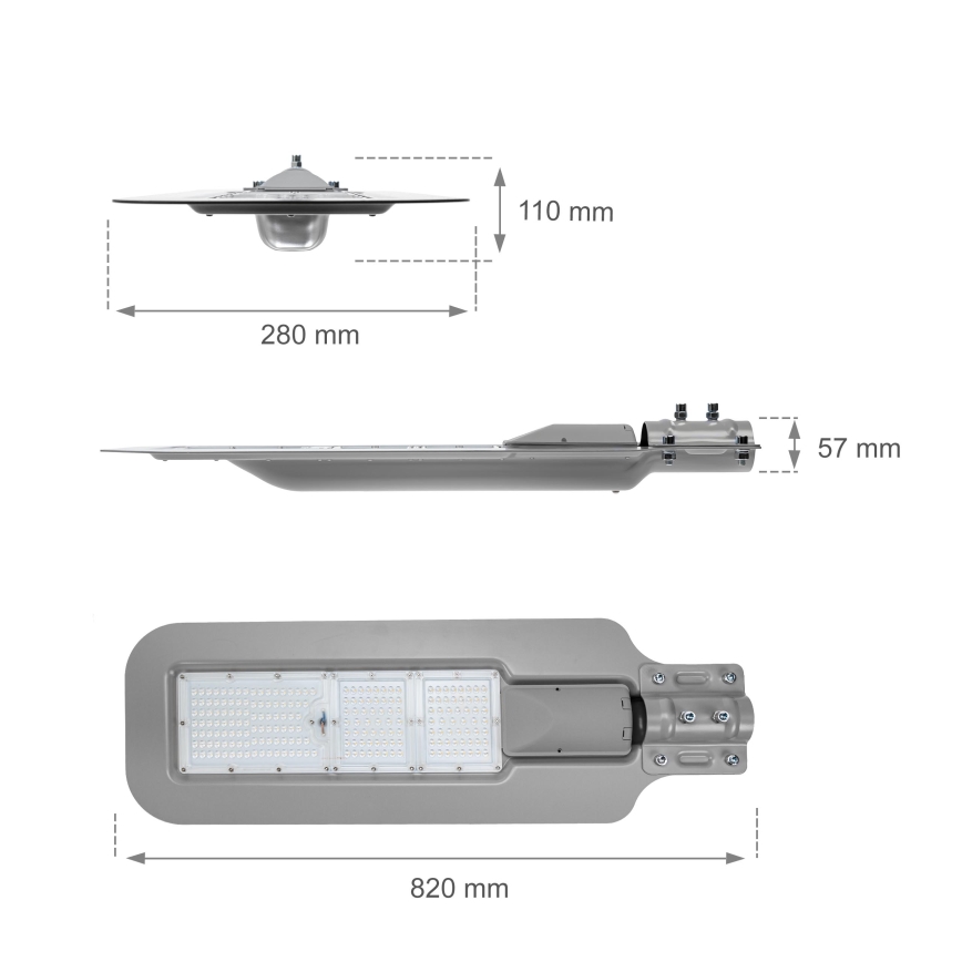 Світлодіодний вуличний ліхтар KLARK LED/200W/230V IP65 сірий