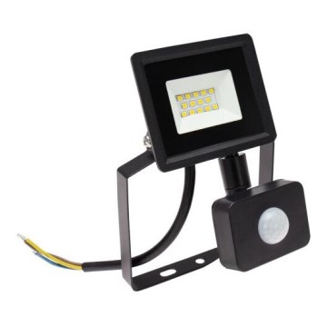 Світлодіодний вуличний прожектор з датчиком NOCTIS LUX 3 LED/10W/230V 4000K IP44 чорний