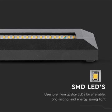 Світлодіодний зовнішній сходовий світильник LED/3W/230V IP65 3000K чорний