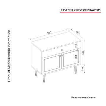 Шкаф RAVENNA 76x90 см белый/золотистый