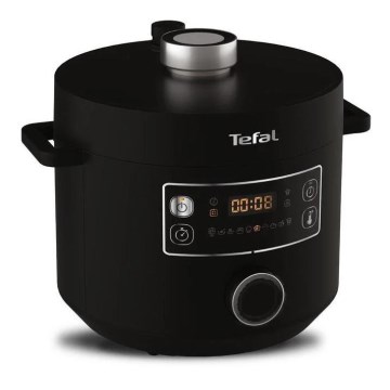 Tefal - Багатофункціональна електрична каструля TURBO CUISINE 4,8 л 1090W/230V чорний