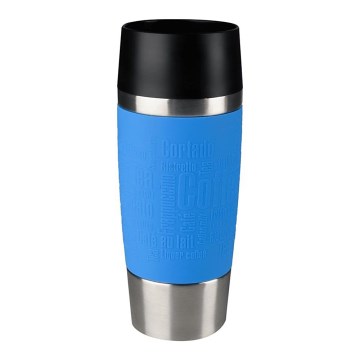 Tefal - Дорожня чашка 360 мл TRAVEL MUG нержавіюча сталь/світло-синій