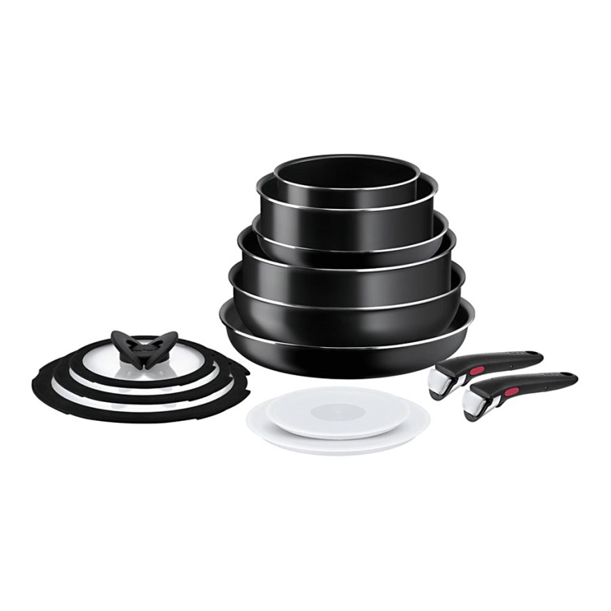 Tefal - Набор посуды 13 шт. INGENIO EASY COOK & CLEAN BLACK