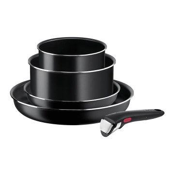 Tefal - Набор посуды 5 шт. INGENIO EASY COOK & CLEAN BLACK