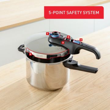 Tefal - Набор скороварок 4/6 л SECURE TRENDY нержавеющая сталь