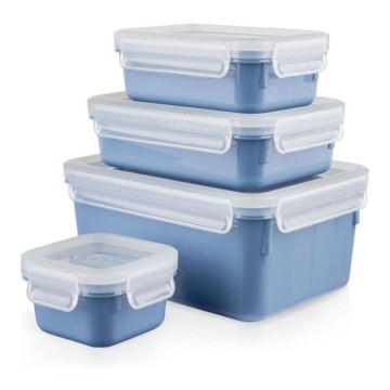 Tefal - Набір харчових контейнерів 4 шт. MSEAL COLOR синій