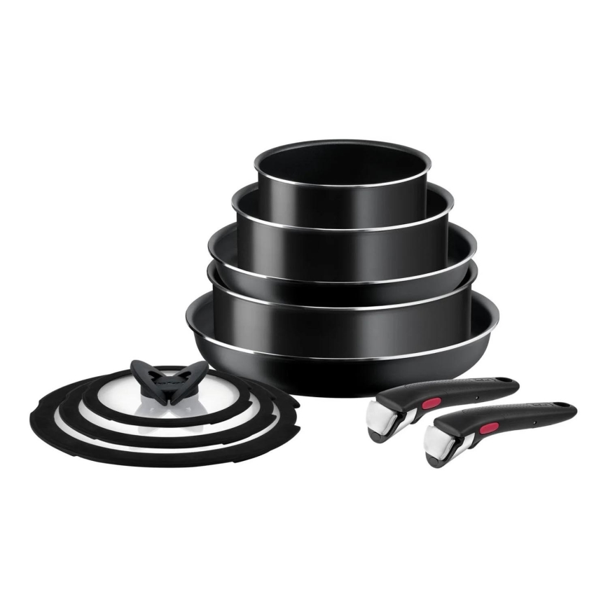 Tefal - Набір столового посуду 10 шт. INGENIO EASY COOK & CLEAN BLACK