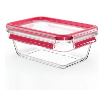 Tefal - Пищевой контейнер 0,85 л MSEAL GLASS красный/стекло