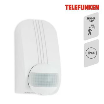 Telefunken 306506TF - Уличный датчик движения 180° IP44 белый