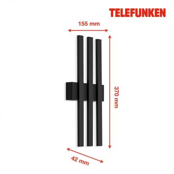 Telefunken 313305TF - Уличный светодиодный настенный светильник 3xLED/4W/230V IP44