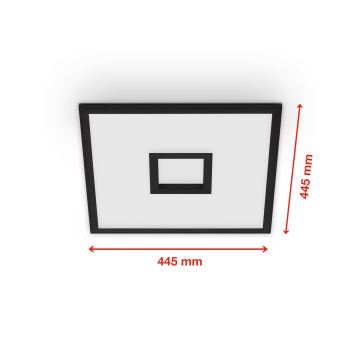 Telefunken 319405TF - LED RGBW Світильник з регулюванням яскравості LED/24W/230V 2700-6500K чорний + пульт дистанційного керування