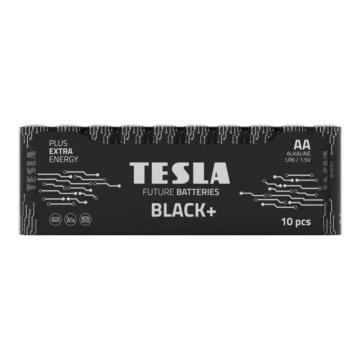 Tesla Batteries - 10 шт. Лужна батарейка AA BLACK+ 1,5V 2800 mAh