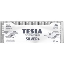 Tesla Batteries - 10 шт. Лужна батарейка AA SILVER+ 1,5V 2900 mAh