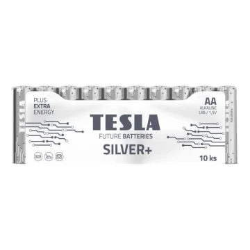 Tesla Batteries - 10 шт. Лужна батарейка AA SILVER+ 1,5V 2900 mAh
