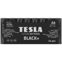 Tesla Batteries - 24 шт. Лужна батарейка AA BLACK+ 1,5V 2800 mAh