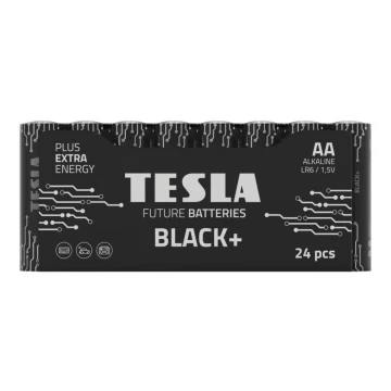 Tesla Batteries - 24 шт. Лужна батарейка AA BLACK+ 1,5V 2800 mAh