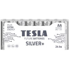 Tesla Batteries - 24 шт. Лужна батарейка AA SILVER+ 1,5V 2900 mAh