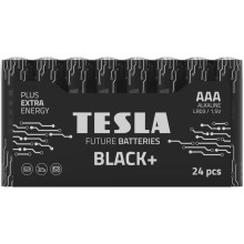 Tesla Batteries - 24 шт. Лужна батарейка AAA BLACK+ 1,5V 1200 mAh