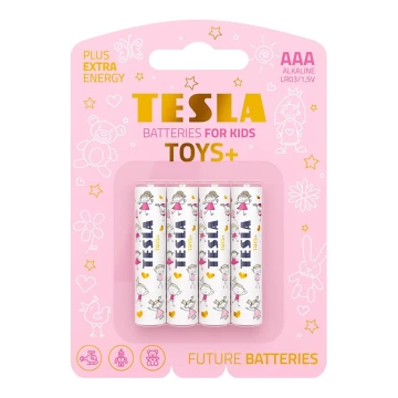 Tesla Batteries - 4 шт. Лужна батарейка AAA TOYS+ 1,5V 1300 mAh