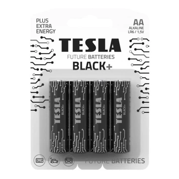 Tesla Batteries - Щелочная батарейка AA BLACK+ 1,5V 2800 mAh 4 шт.