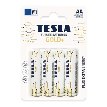 Tesla Batteries - Щелочная батарейка AA GOLD+ 1,5V 3200 mAh 4 шт.