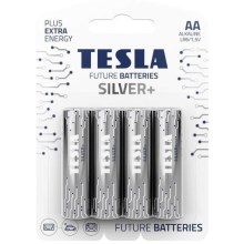Tesla Batteries - Щелочная батарейка AA SILVER+ 1,5V 2900 mAh 4 шт.