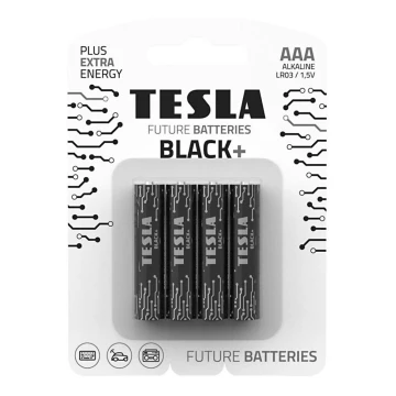 Tesla Batteries - Щелочная батарейка AAA BLACK+ 1,5V 1200 mAh 4 шт.