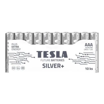 Tesla Batteries - Щелочная батарейка AAA SILVER+ 1,5V 1300 mAh 10 шт.